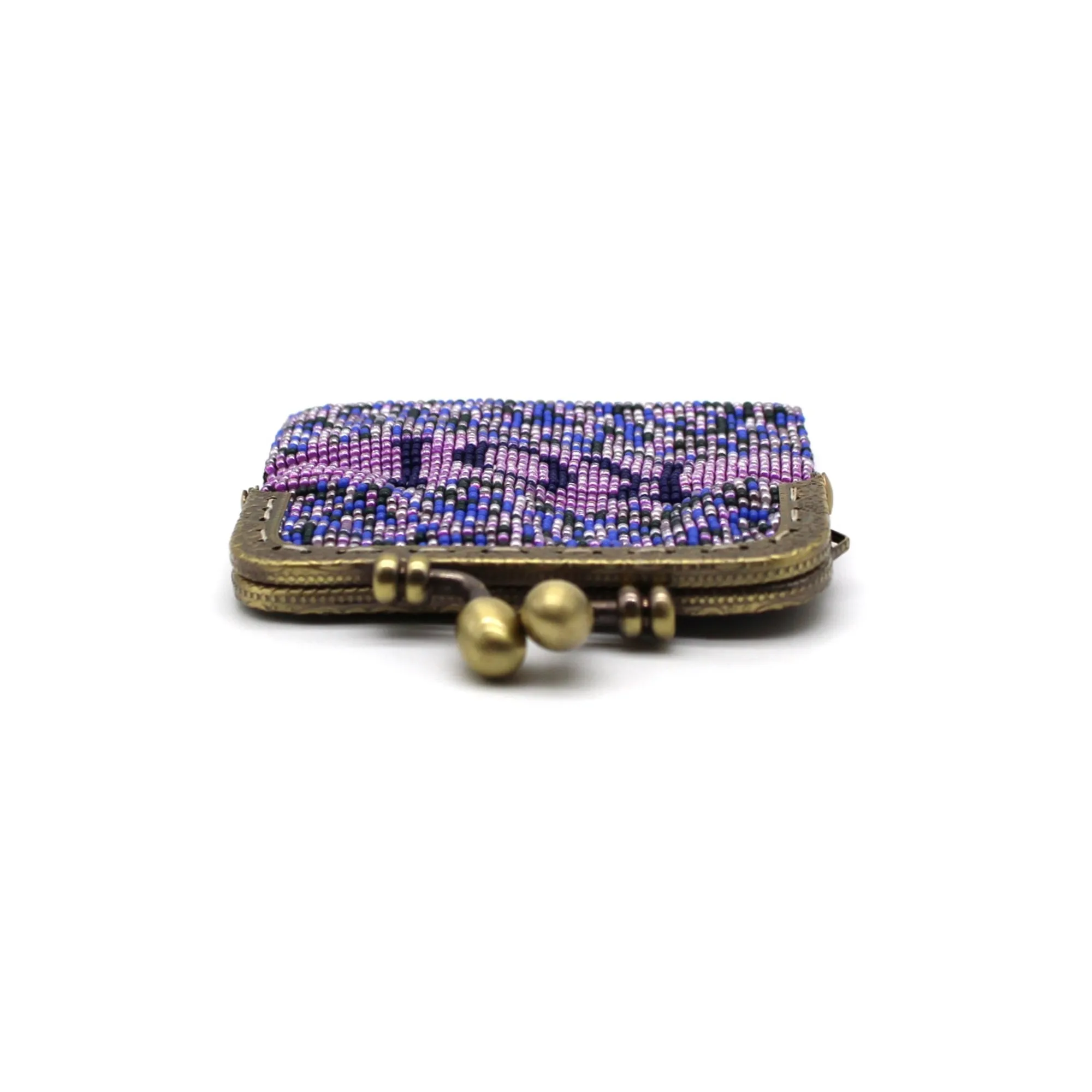 Glass Bead Coin Purse Metal Frame - ROI
