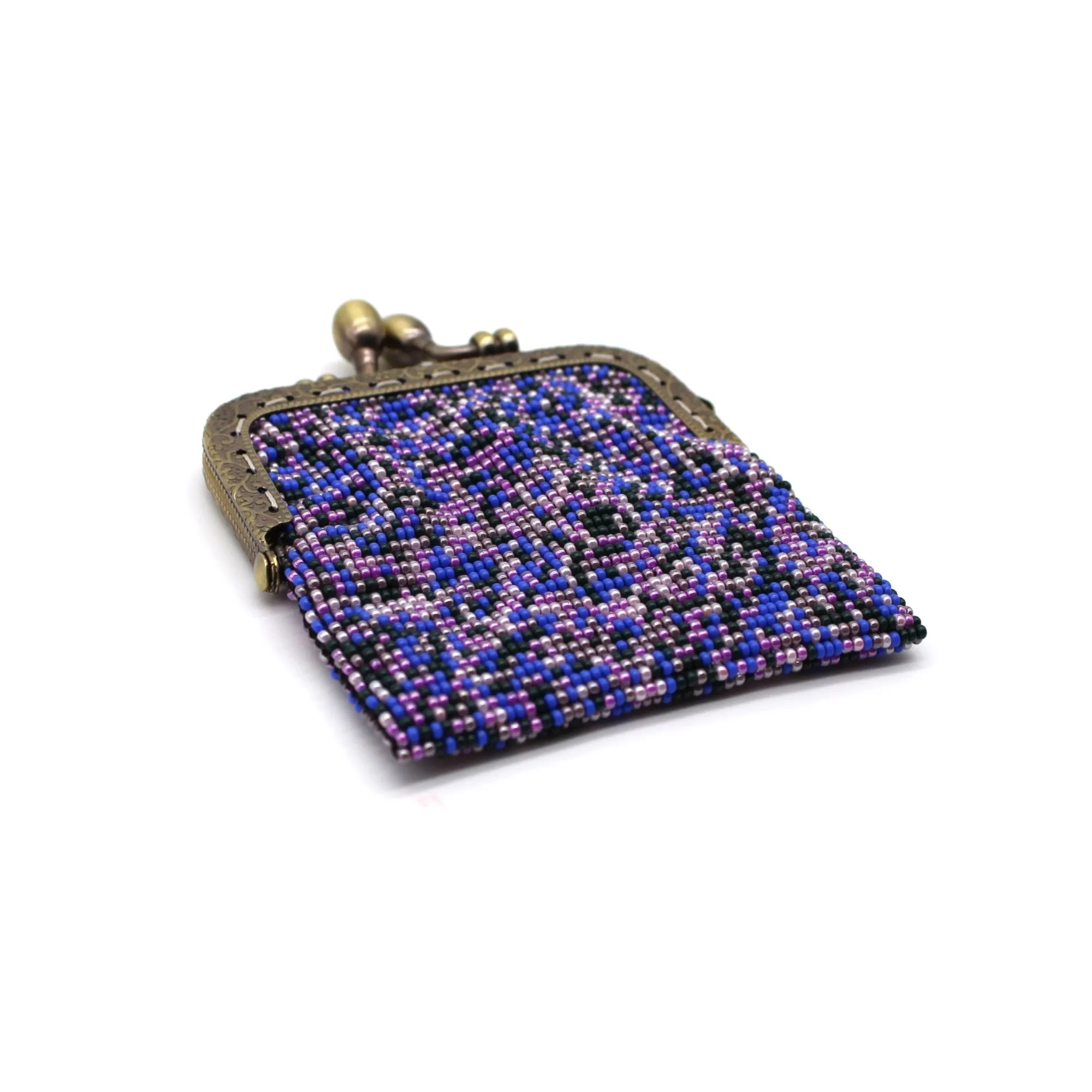 Glass Bead Coin Purse Metal Frame - ROI