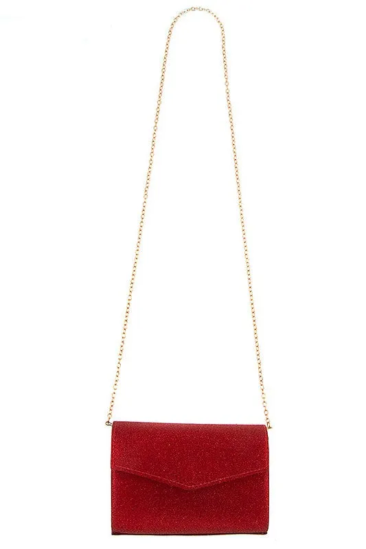Glittery Accent Clutch Bag