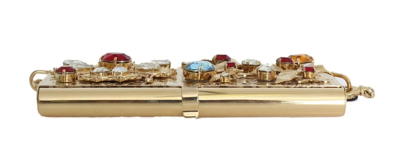 Gold Brass Crystal Clutch Bag