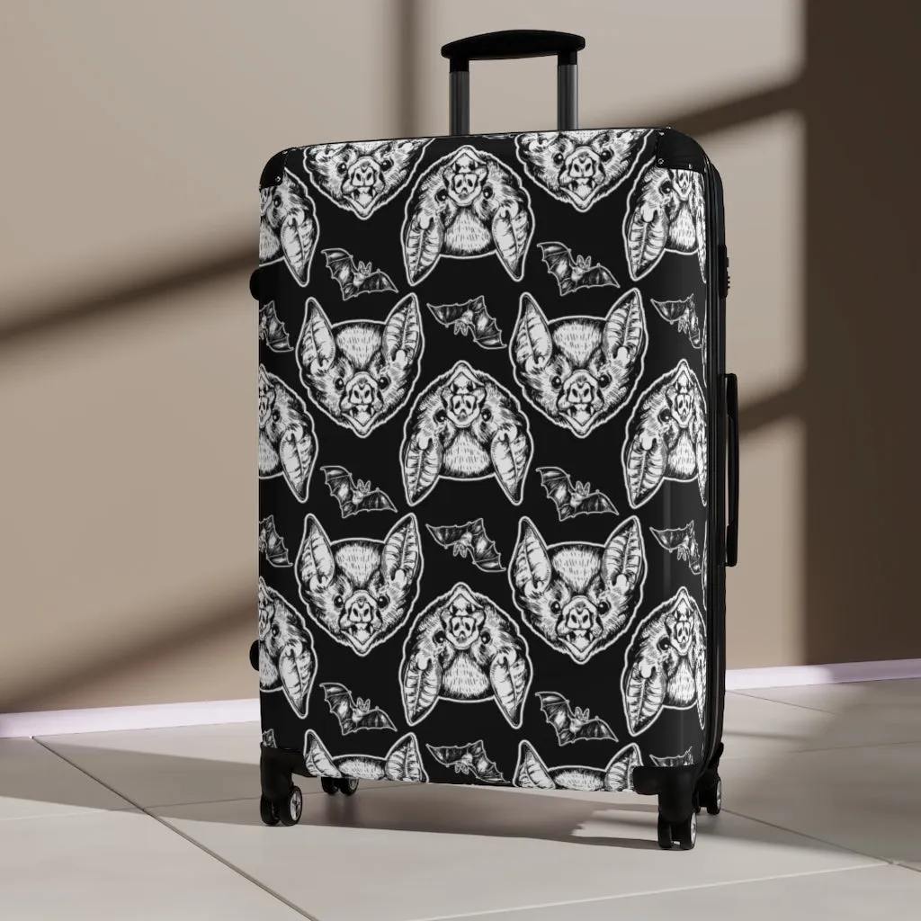 Goth Bat Head Suitcases