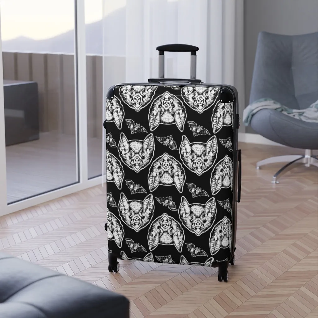 Goth Bat Head Suitcases