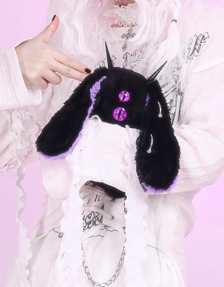 GOTHIC DARK PLUSH RABBIT BAG KF83732