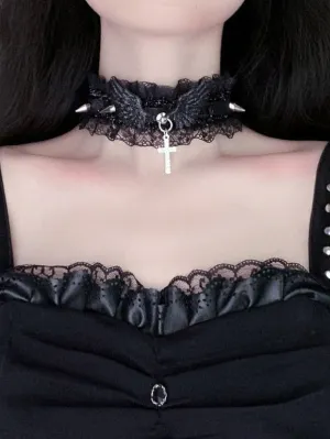 Gothic Lolita Accessories Black Lace Choker Polyester Miscellaneous