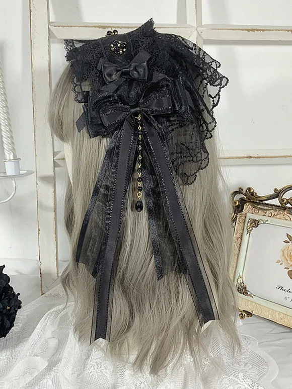 Gothic Lolita Accessories Black Ruffles Lace Accessory Miscellaneous