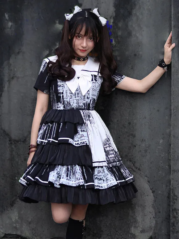Gothic Lolita Dresses Bows Black Black