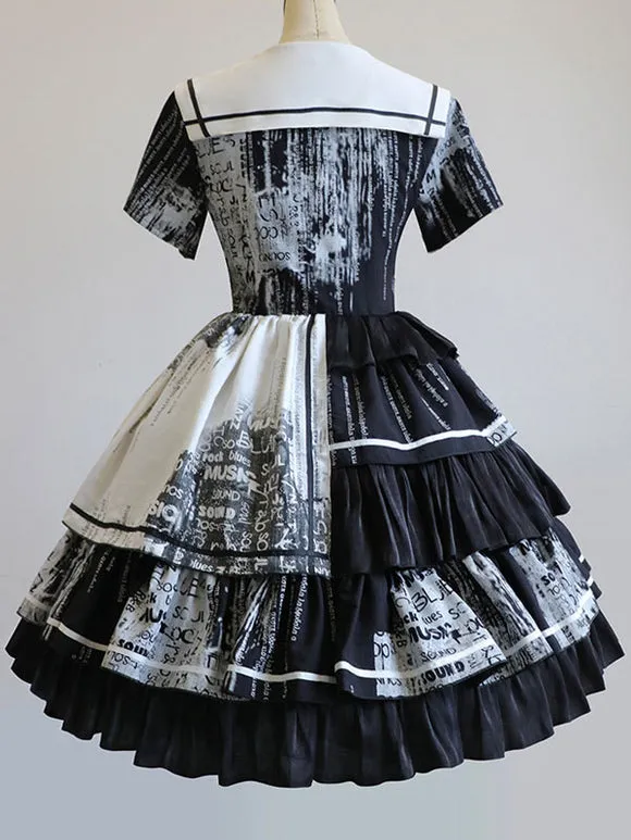 Gothic Lolita Dresses Bows Black Black