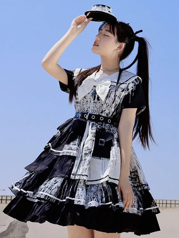 Gothic Lolita Dresses Bows Black Black