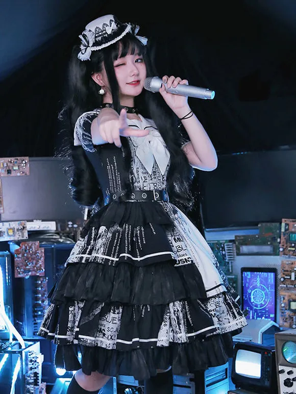 Gothic Lolita Dresses Bows Black Black