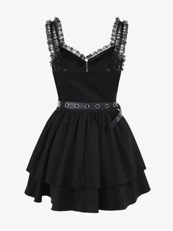 Gothic Lolita Dresses Lace Ruffles Black Romance Gothic Lolita