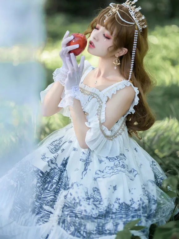 Gothic Lolita Dresses Lace Ruffles Black White