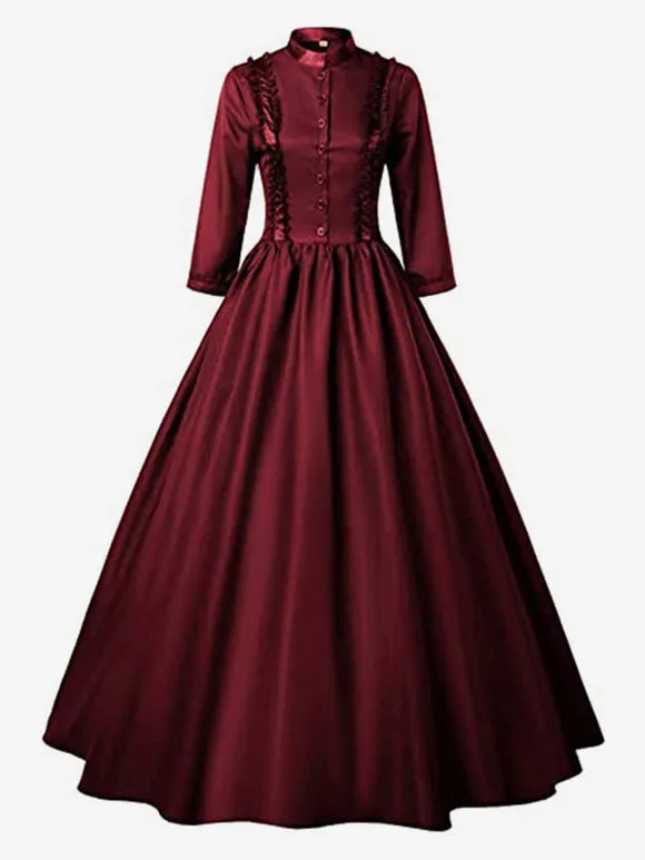 Gothic Lolita Dresses Ruffles Long Sleeves Black Lolita Tea Party Dress