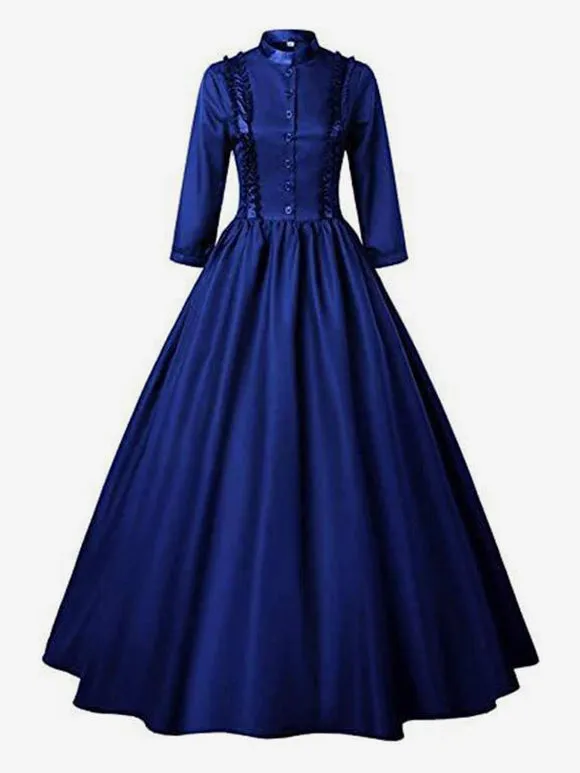 Gothic Lolita Dresses Ruffles Long Sleeves Black Lolita Tea Party Dress