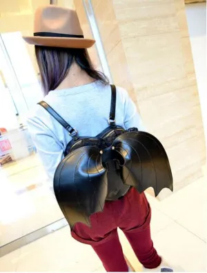 Gothic Lolita Handbag Bat Metal Details PU Black Lolita Accessory