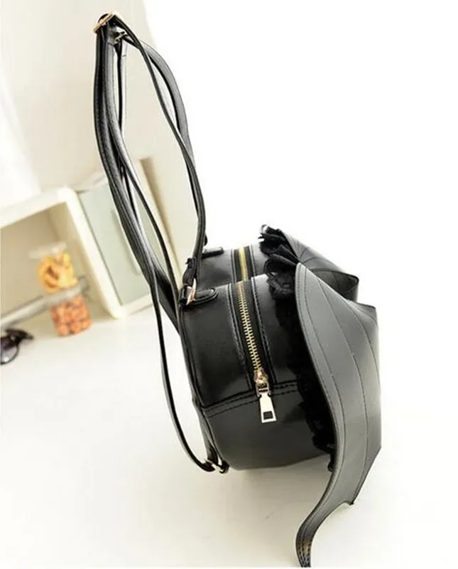 Gothic Lolita Handbag Bat Metal Details PU Black Lolita Accessory