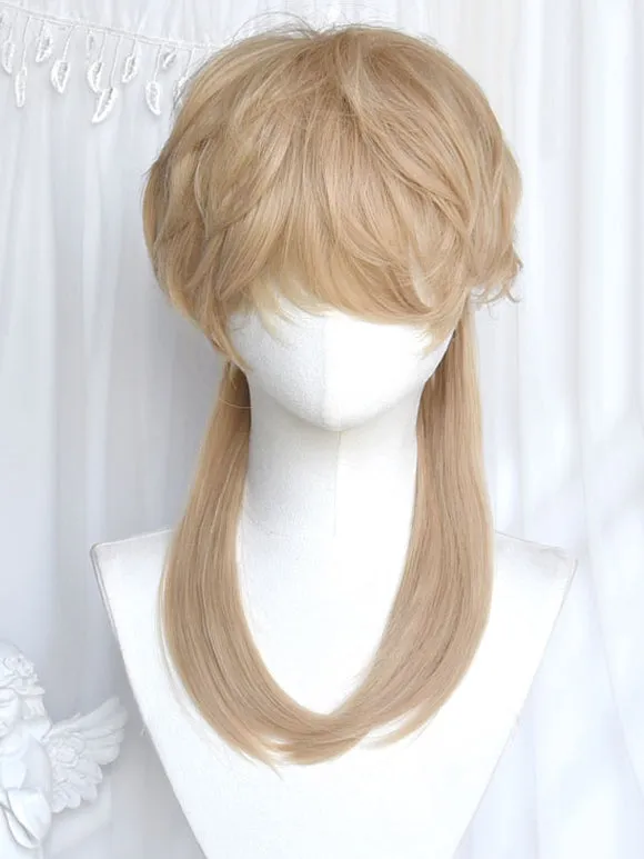 Gothic Lolita Wigs Long Heat-resistant Fiber Light Gold Lolita Accessories