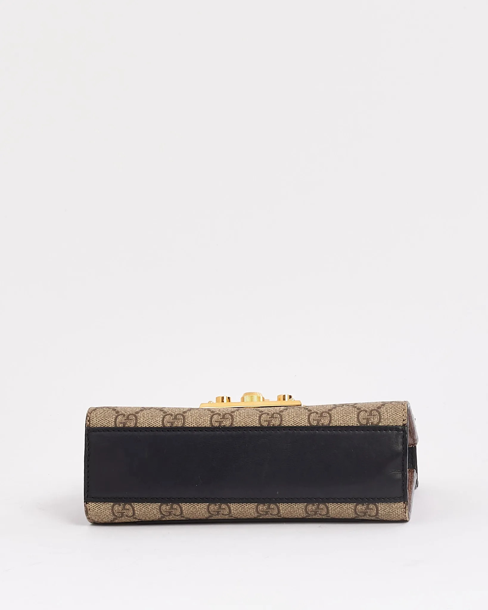 Gucci Black/Beige GG Supreme Canvas Small GG Padlock Shoulder Bag