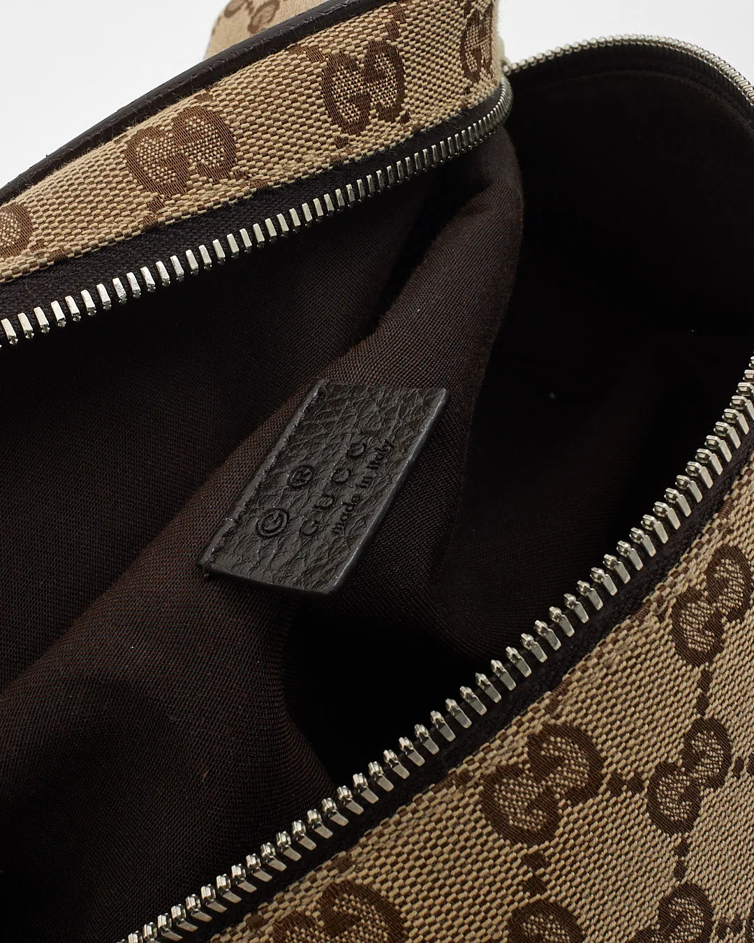 Gucci Brown GG Monogram Canvas Belt Bag