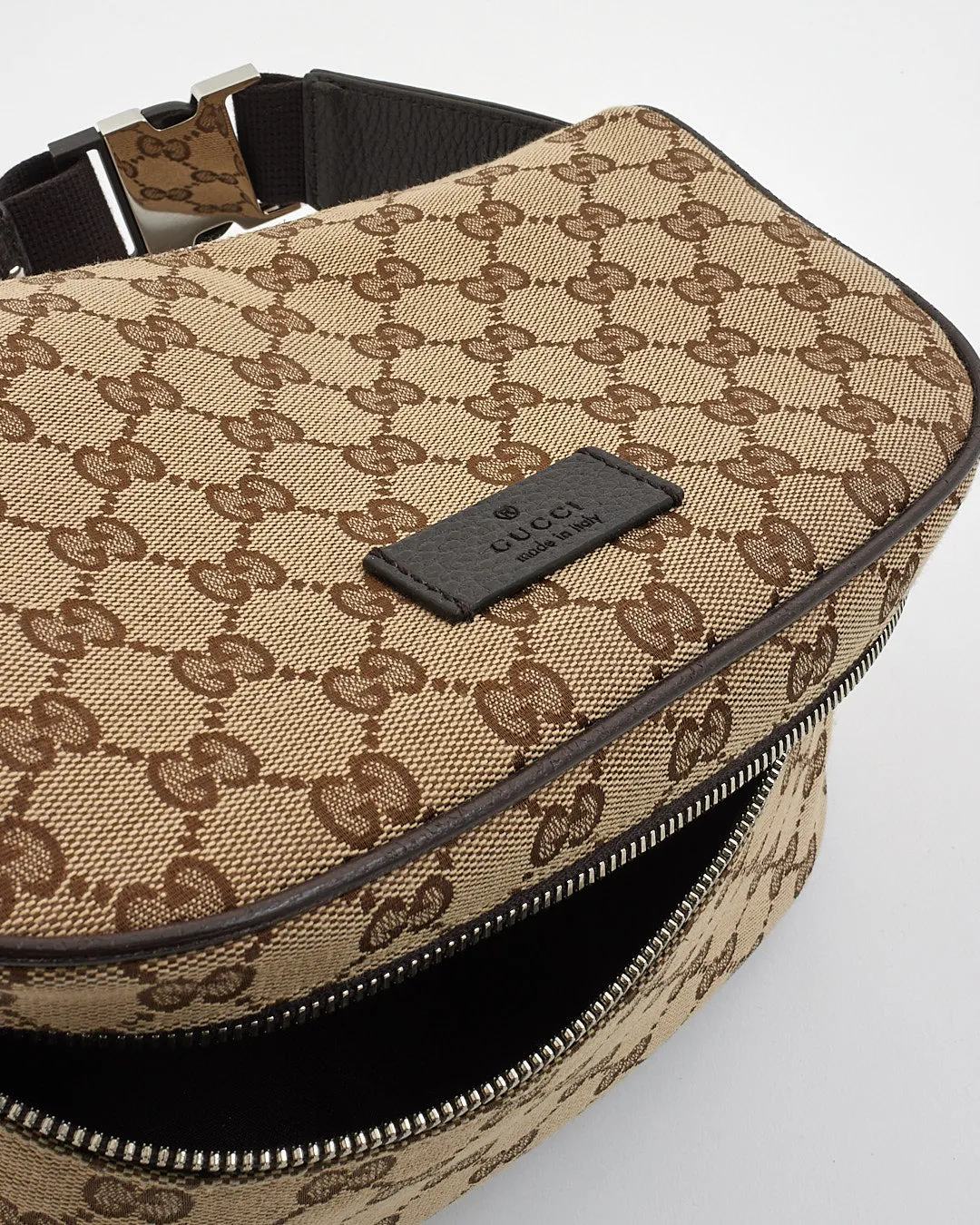 Gucci Brown GG Monogram Canvas Belt Bag