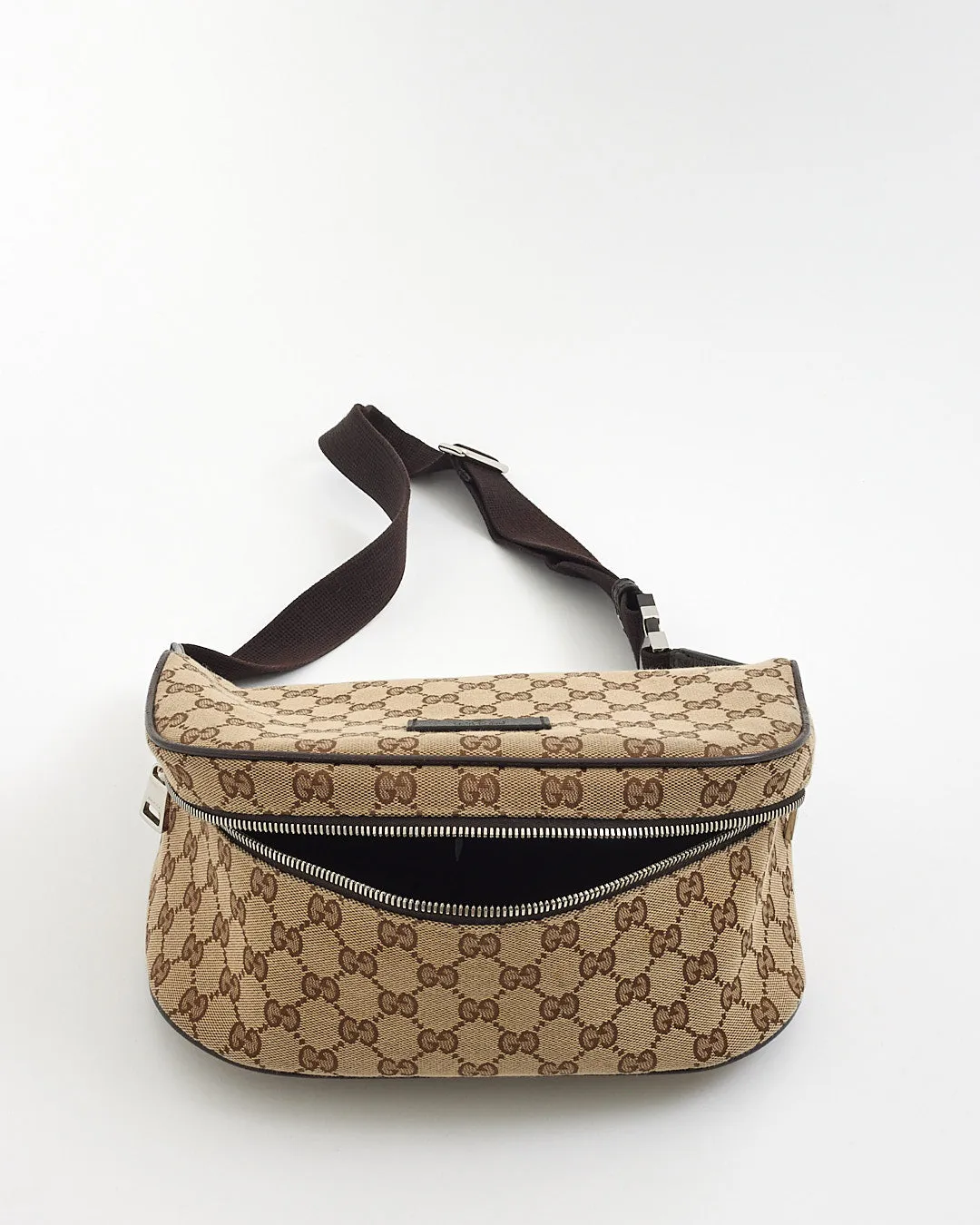 Gucci Brown GG Monogram Canvas Belt Bag