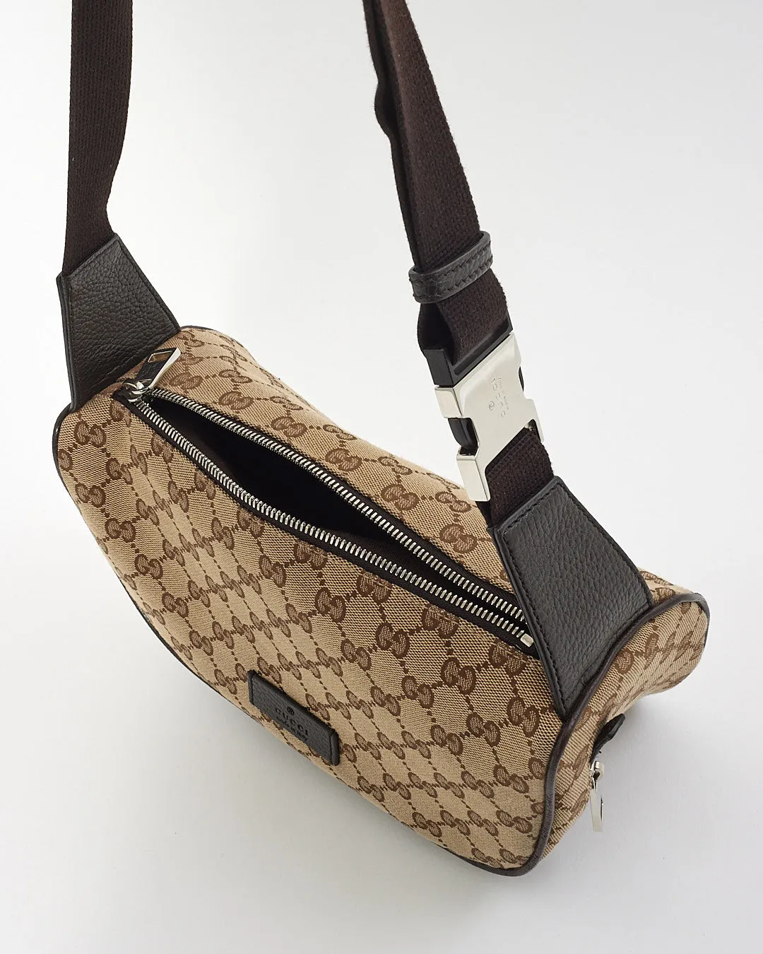 Gucci Brown GG Monogram Canvas Belt Bag