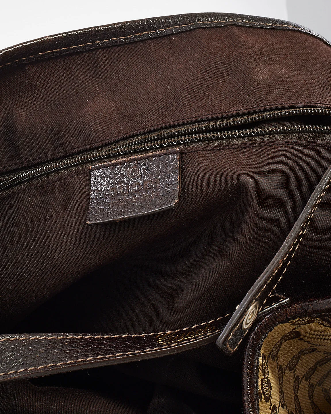 Gucci Brown Monogram GG Canvas Medium Abbey Shoulder Bag