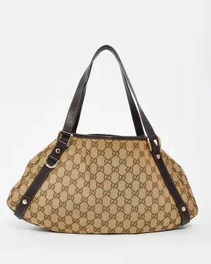 Gucci Brown Monogram GG Canvas Medium Abbey Shoulder Bag