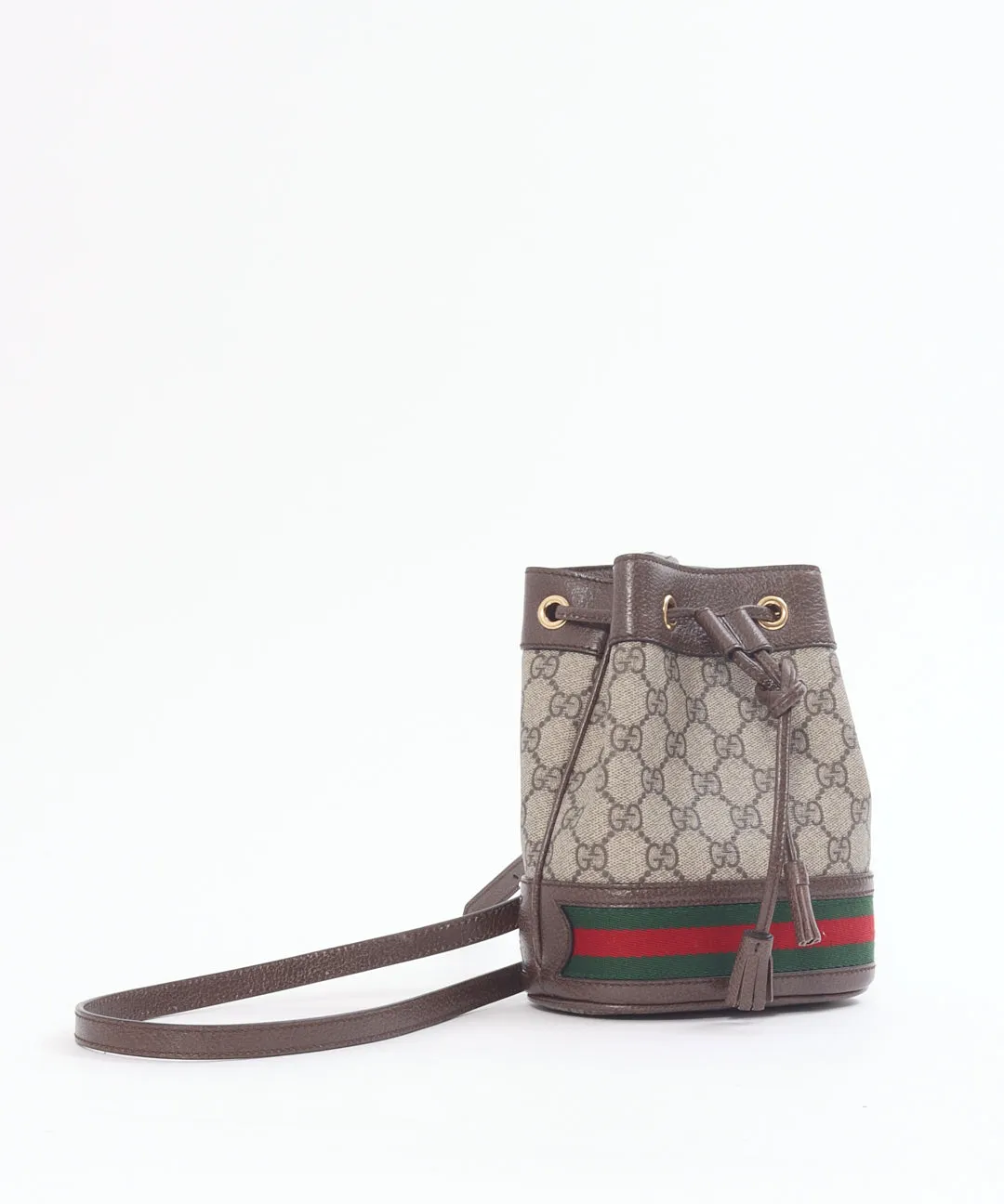 Gucci GG Supreme Mini Web Ophidia Bucket Bag