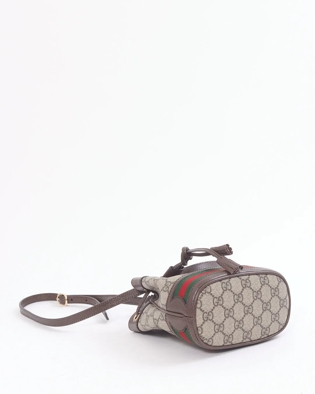 Gucci GG Supreme Mini Web Ophidia Bucket Bag