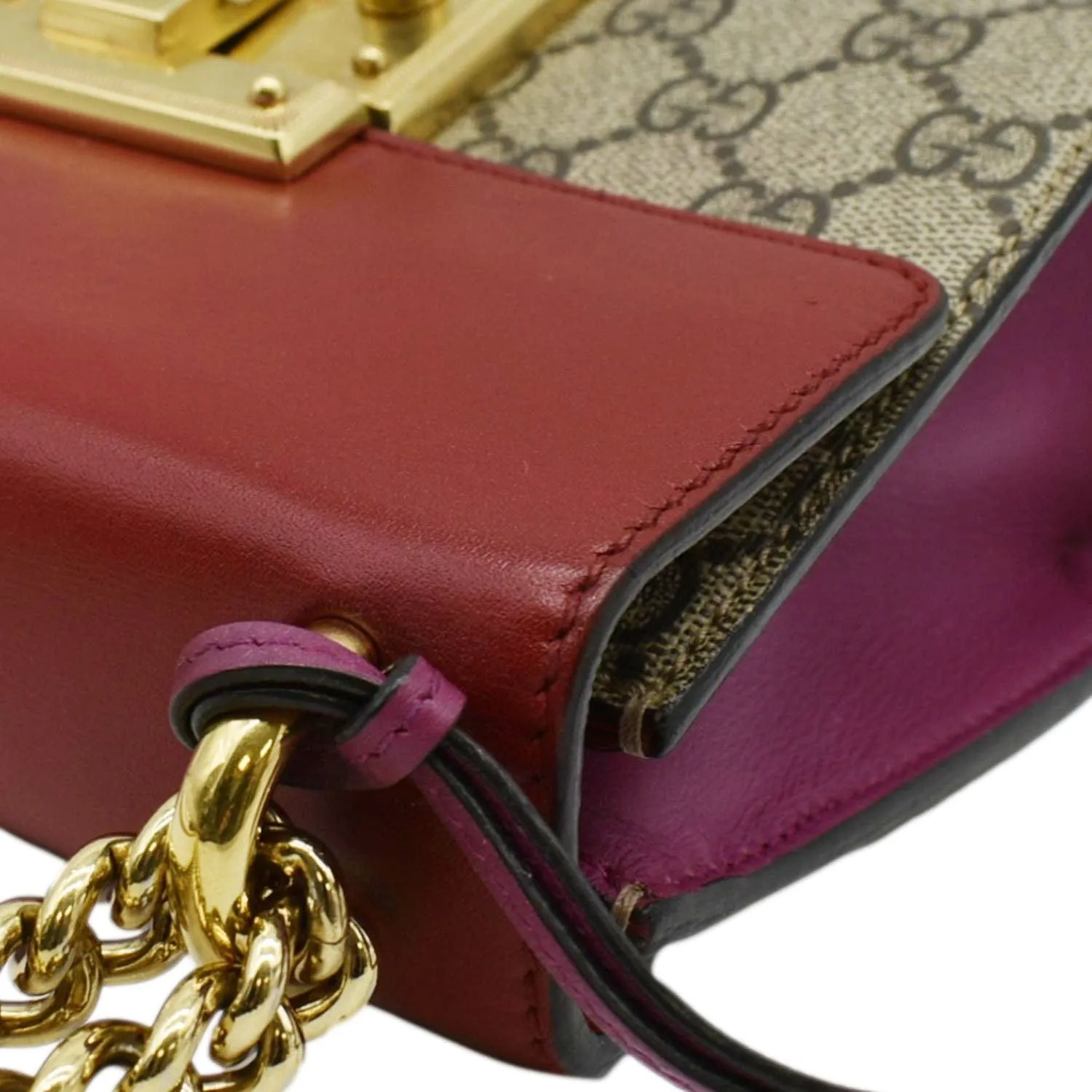 GUCCI Padlock Small GG Supreme Canvas Shoulder Bag Multicolor 409487