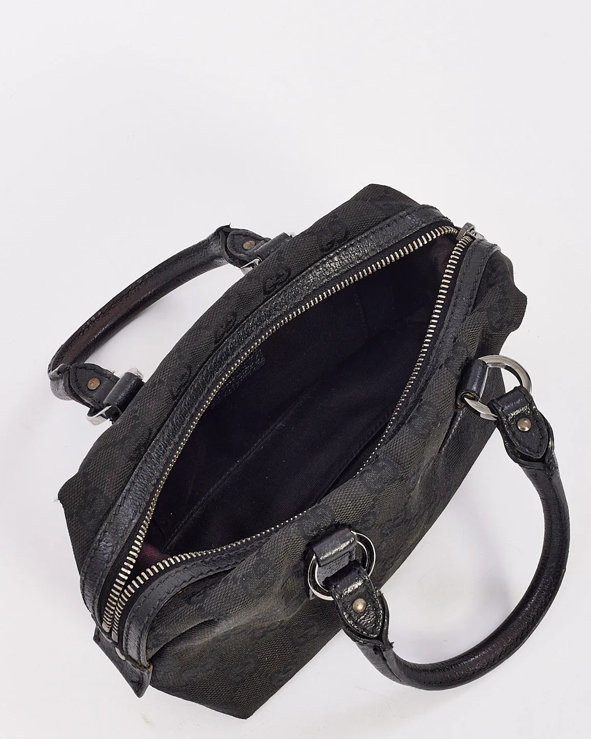 Gucci Vintage Black GG Canvas Mini Bag