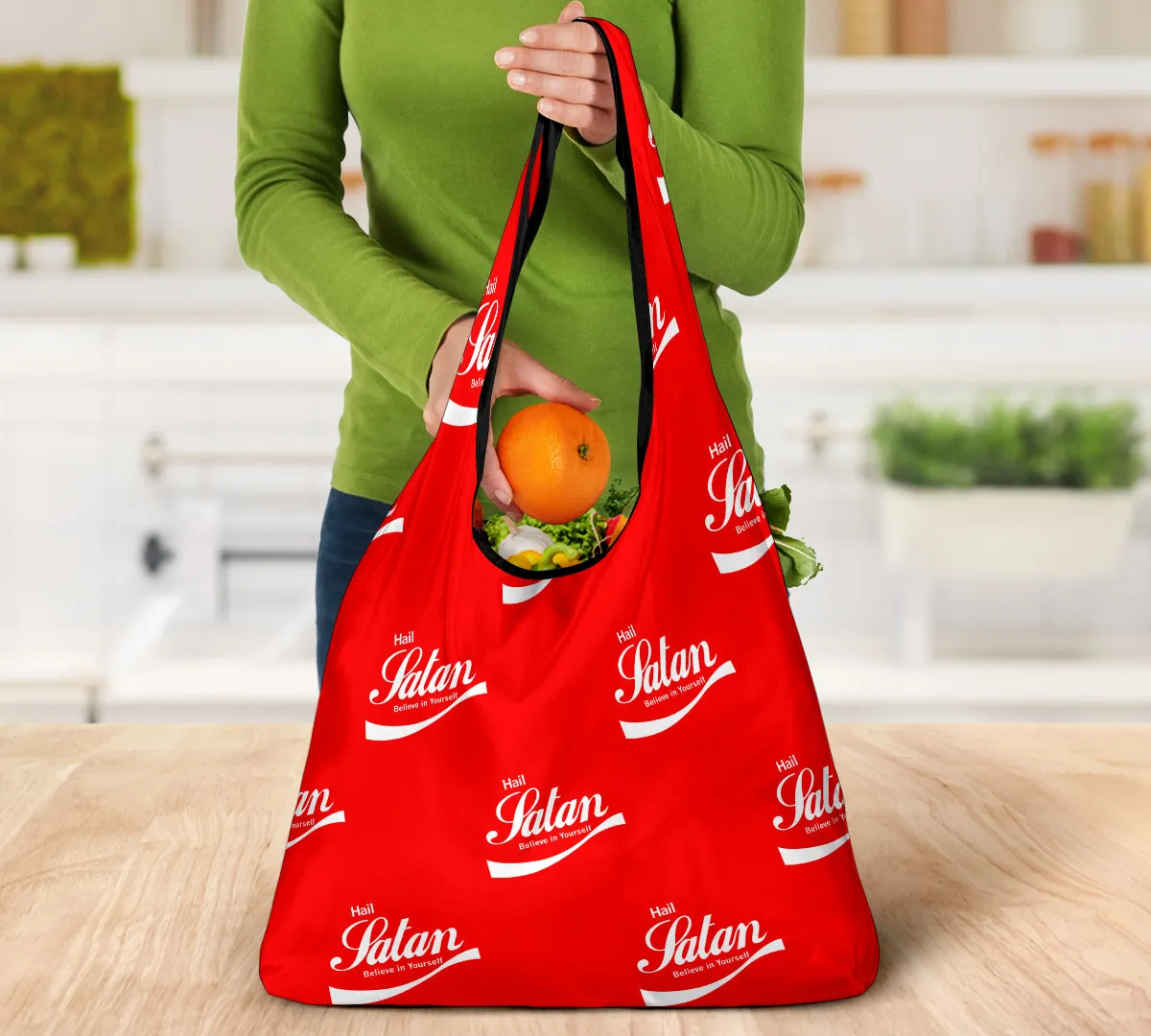 Hail Satan 3 Pack Grocery Bags / Reusable