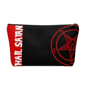 Hail Satan Baphomet - Red -Accessory Pouch w T-bottom