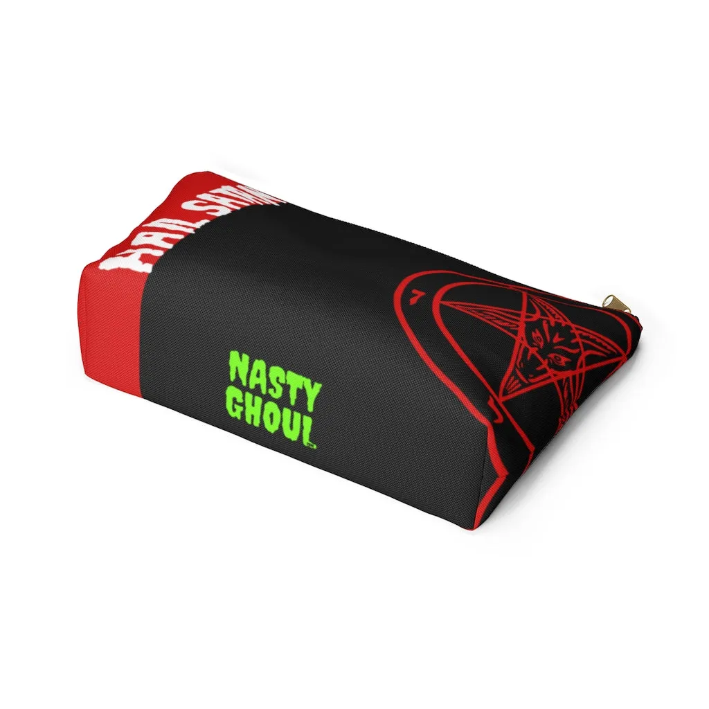 Hail Satan Baphomet - Red -Accessory Pouch w T-bottom