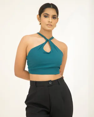 Halter  Neck  Back  Tie-up  Top