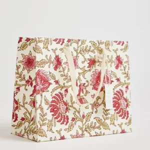 Hand Block Printed Gift Bag, Festive