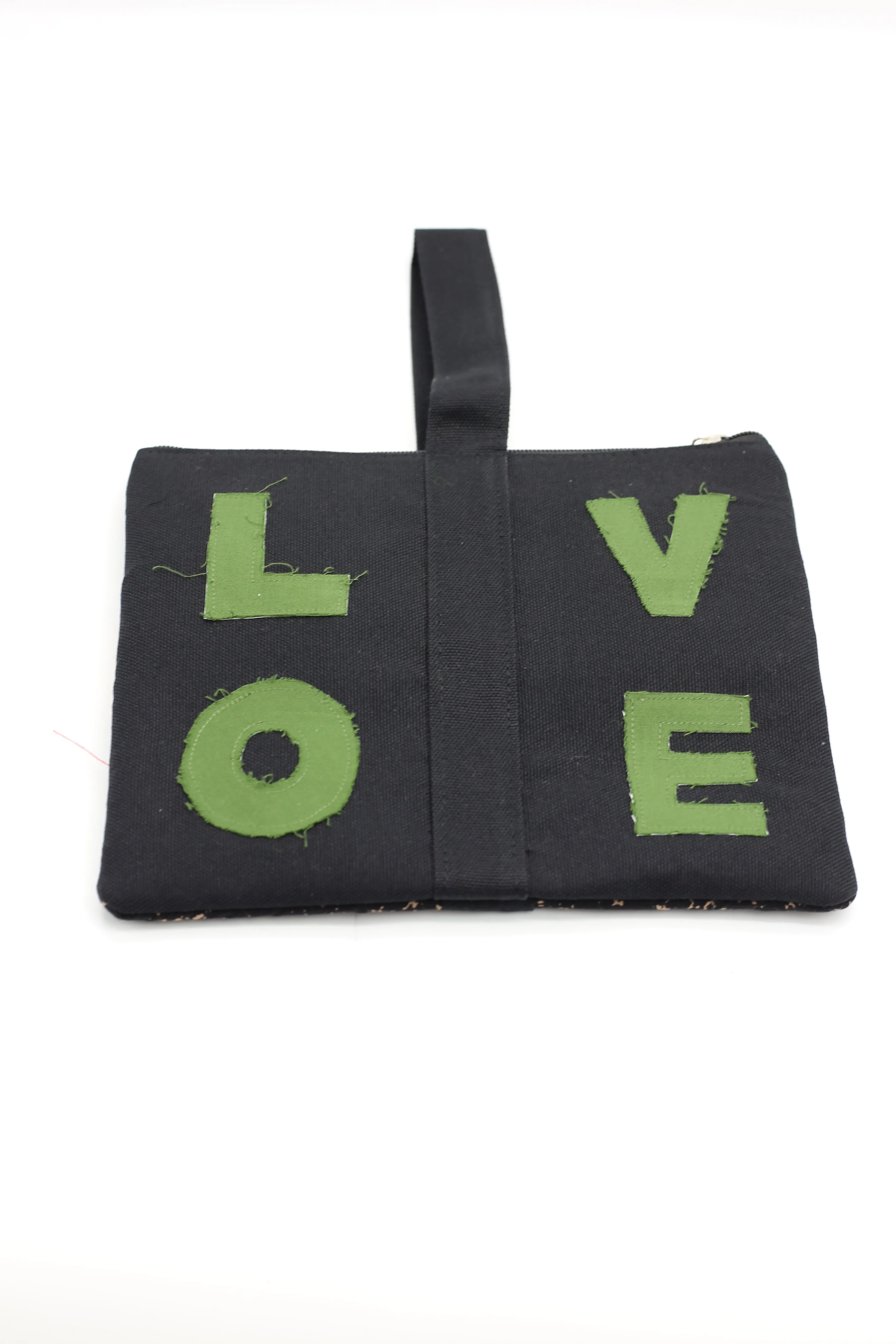 Handmade LOVE Small 1970's Batik Wristelet
