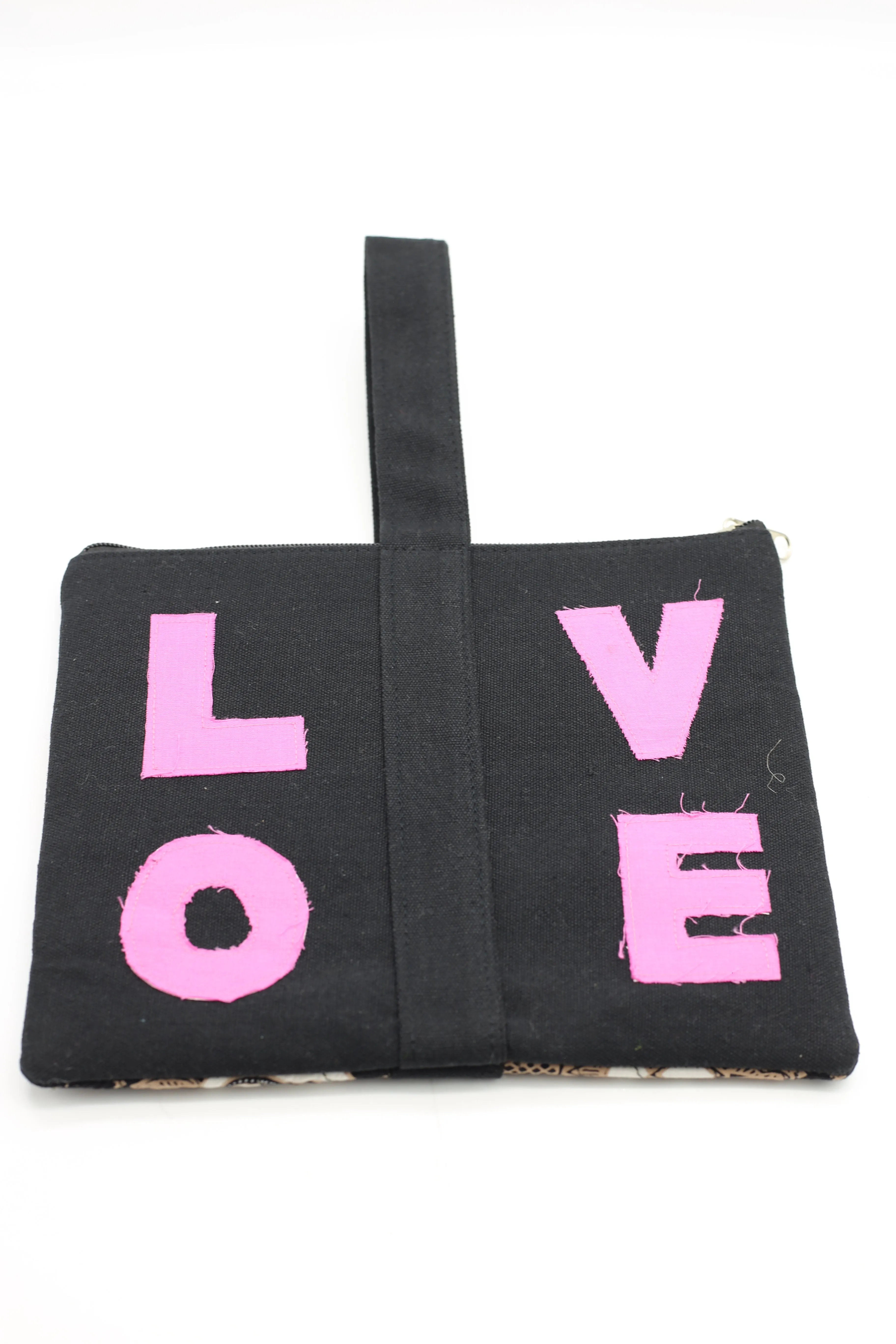 Handmade LOVE Small 1970's Batik Wristelet