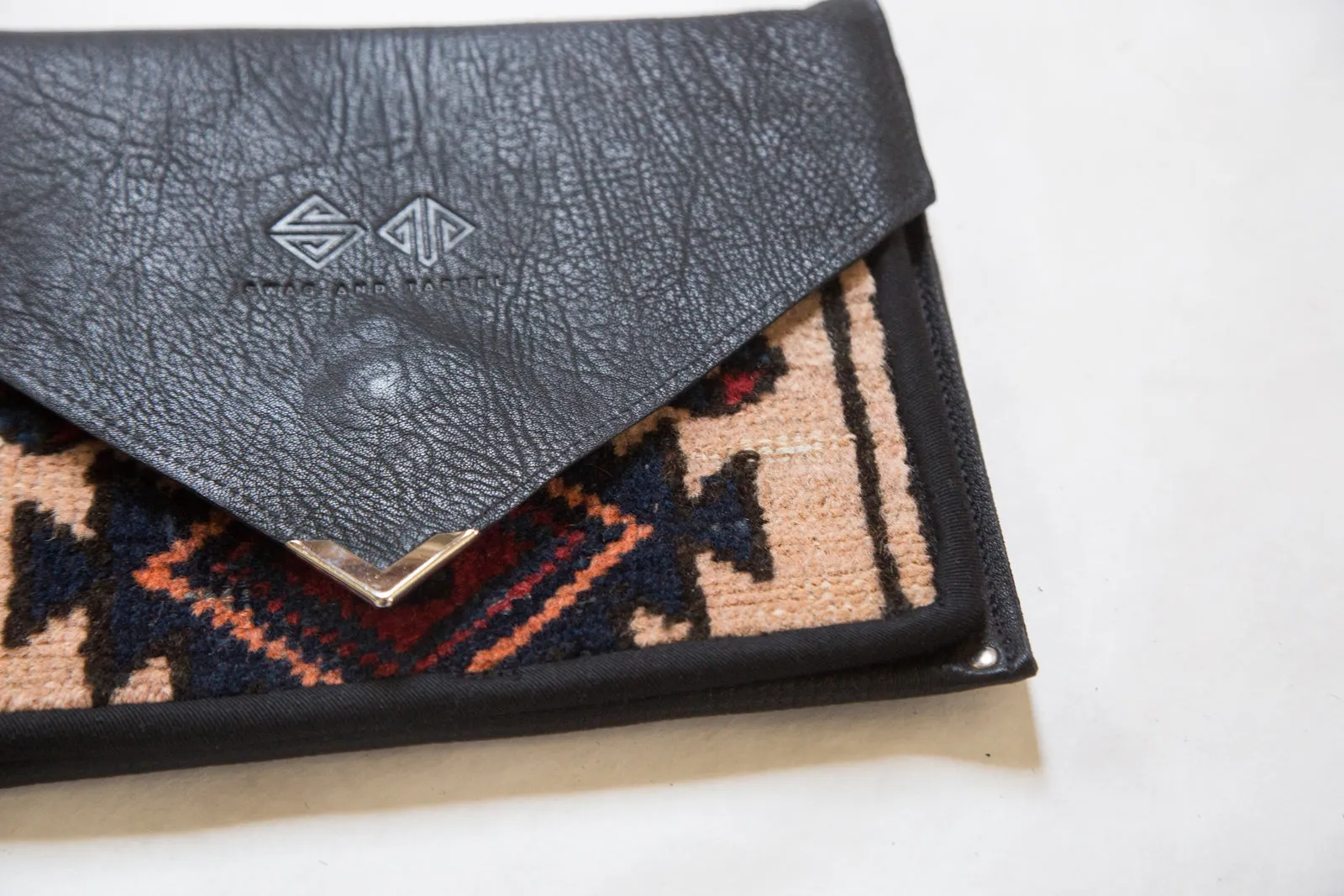 Handmade Rug Fragment Clutch