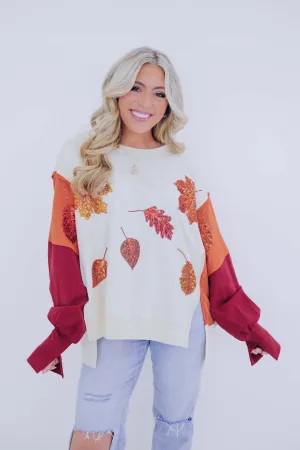 Happy Fall Ya'll Sequin Embellished Top