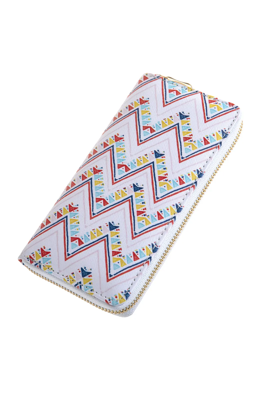 HDG2692 - CHEVRON PRINTED ZIPPER WALLET - STYLE 2