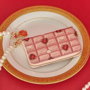 Heart Strawberry Chocolate Compact Zip Around Wallet【Japan Jewelry】