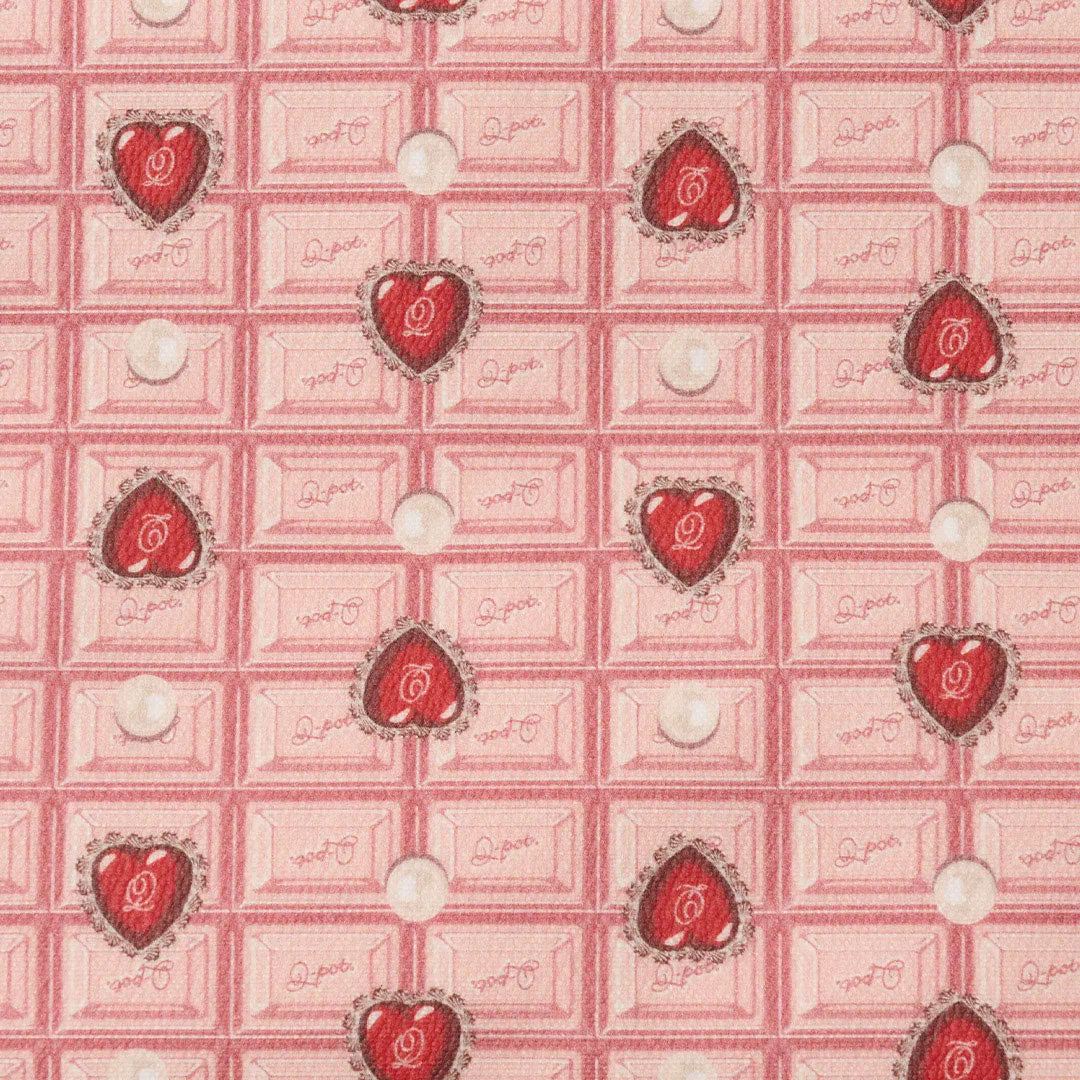 Heart Strawberry Chocolate Compact Zip Around Wallet【Japan Jewelry】