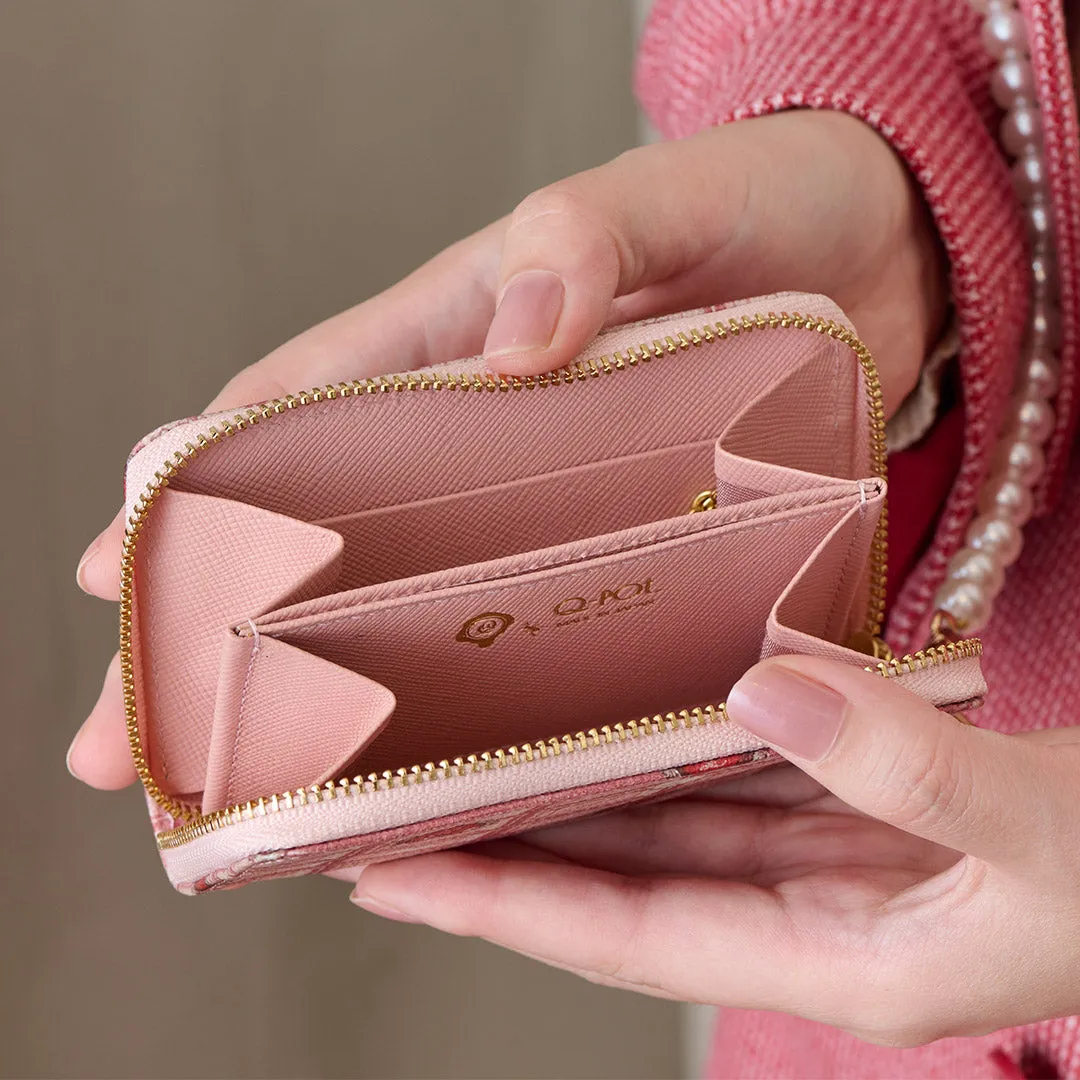 Heart Strawberry Chocolate Compact Zip Around Wallet【Japan Jewelry】