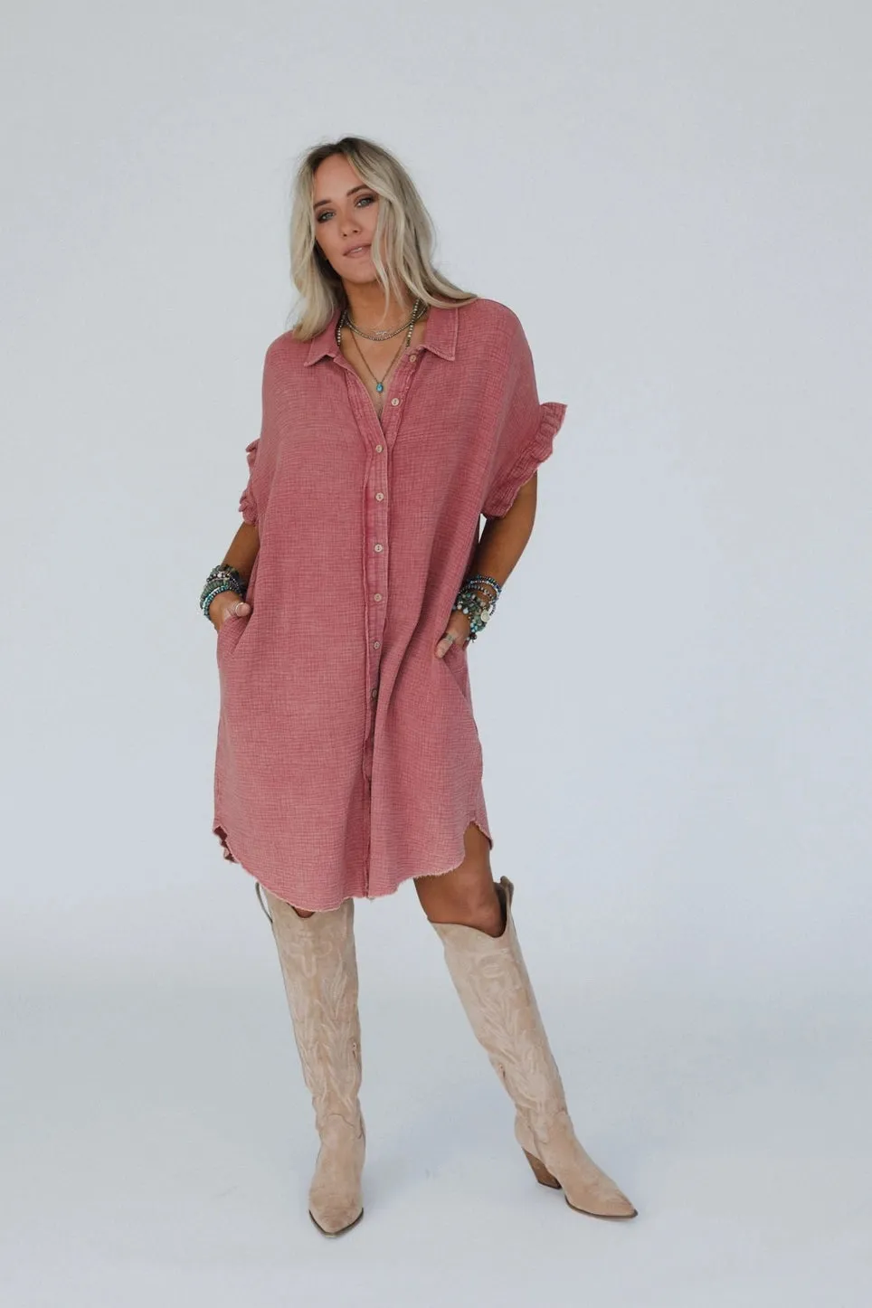 Heavenly Days Button Up Dress