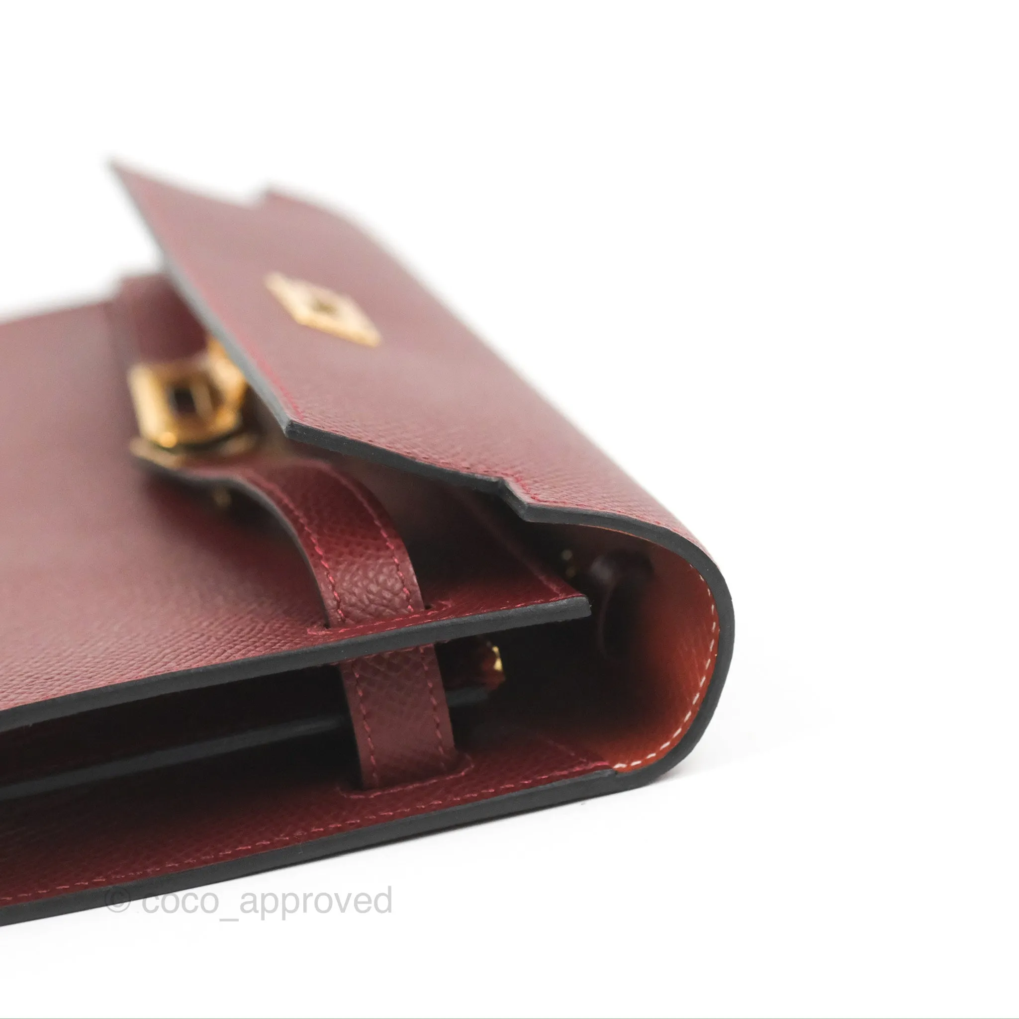 Hermès Kelly To Go Wallet Rouge H/ Brick Epsom Gold Hardware