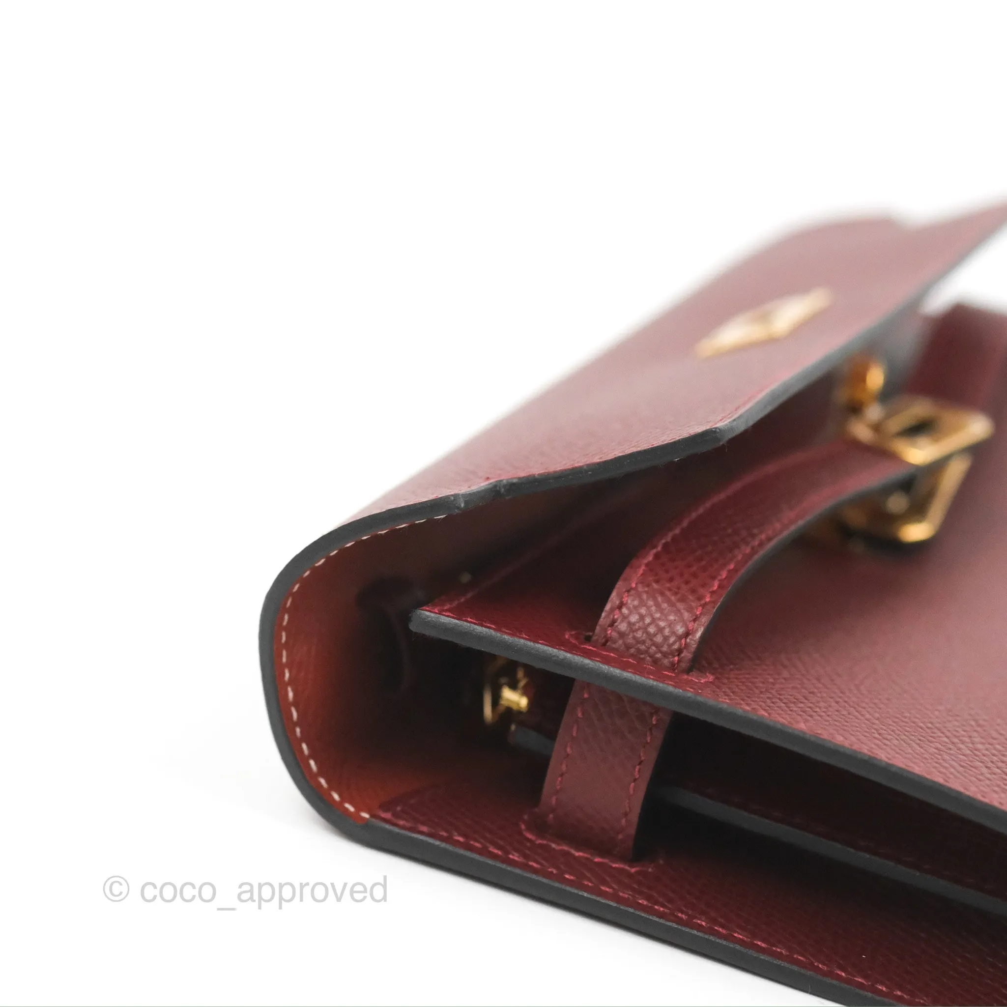 Hermès Kelly To Go Wallet Rouge H/ Brick Epsom Gold Hardware