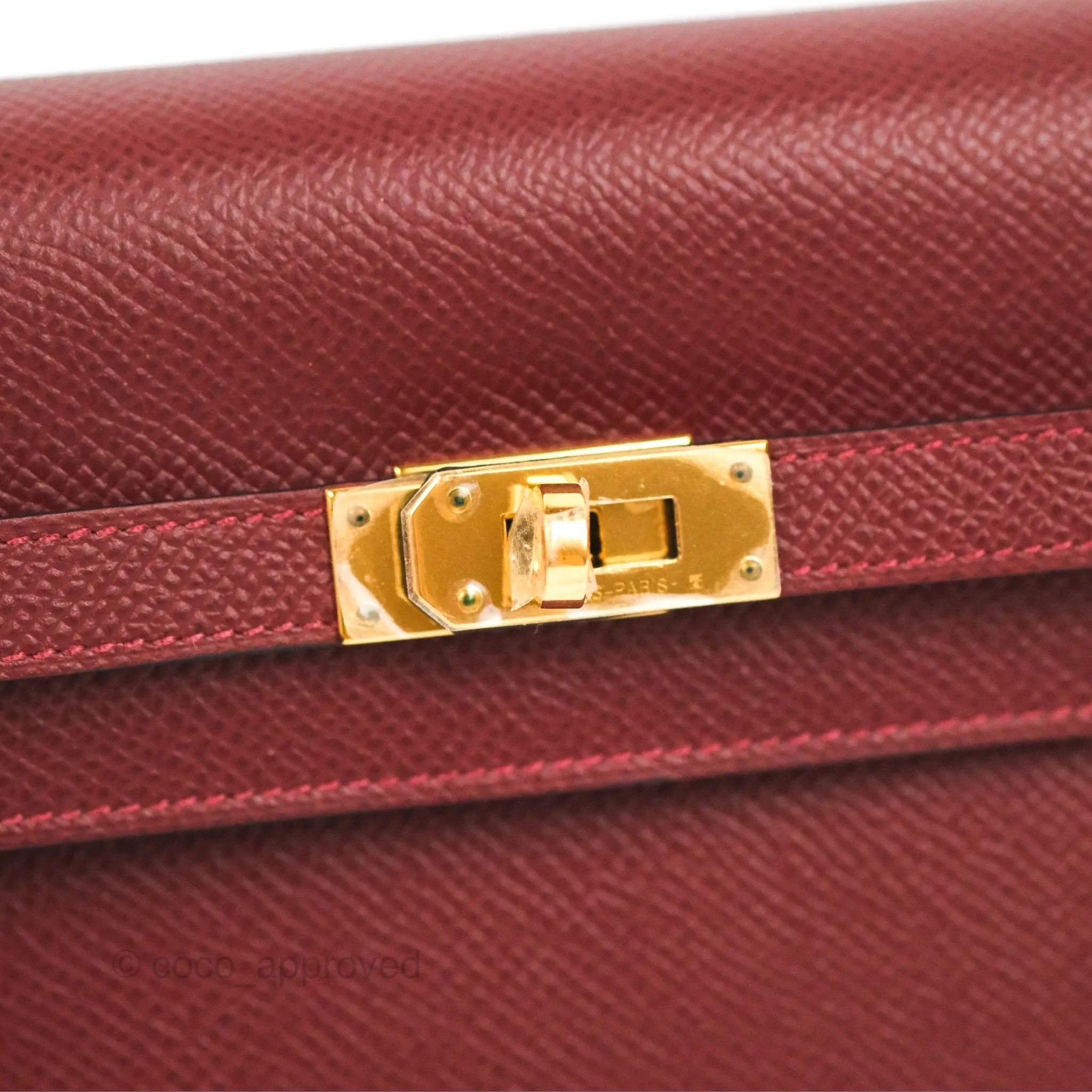 Hermès Kelly To Go Wallet Rouge H/ Brick Epsom Gold Hardware