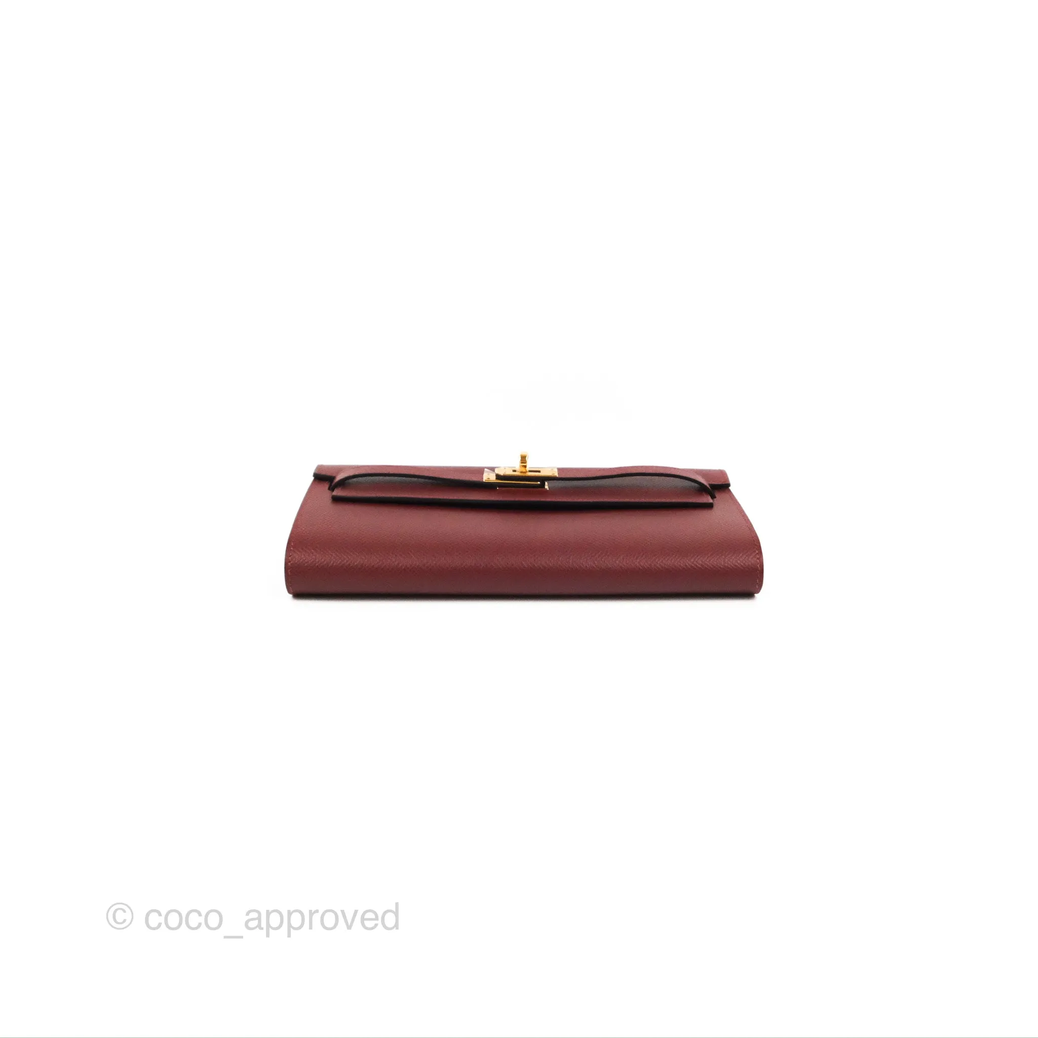 Hermès Kelly To Go Wallet Rouge H/ Brick Epsom Gold Hardware