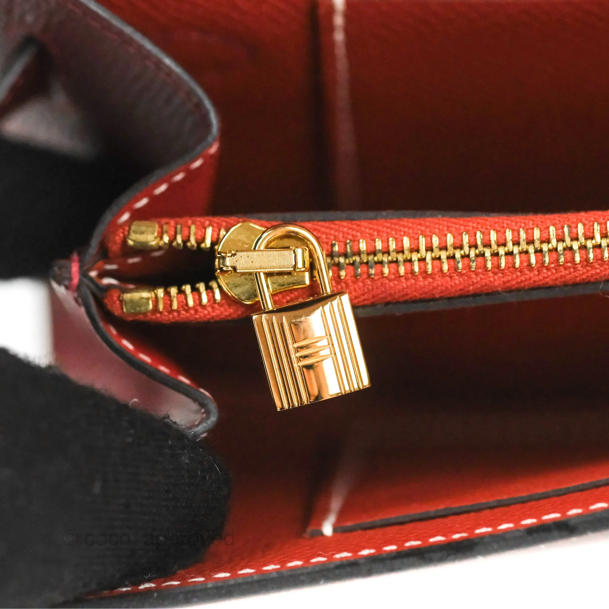 Hermès Kelly To Go Wallet Rouge H/ Brick Epsom Gold Hardware